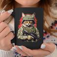 Army Cat With Gun Soldier Warrior Kitty Coffee Mug Funny Gifts
