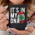 It's In My Dna Lebanon Flag Fingerprint Tassen Lustige Geschenke