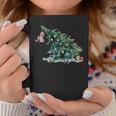 Meowy Cat Pushing Christmas Tree Cats Xmas Pajamas Coffee Mug Personalized Gifts
