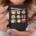 Happy Sushi Anime Kawaii Set For Japanese Food Lovers Coffee Mug Personalized Gifts