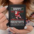Ice Hockey Ugly Christmas Santa Claus Happy Hockeydays Coffee Mug Funny Gifts