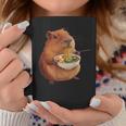 Kawaii Capybara Eating Ramen Noodles Anime Japanese Coffee Mug Personalized Gifts
