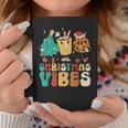 Vintage Groovy Christmas Santa Claus Christmas Vibes Coffee Mug Funny Gifts