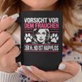 Women'sorsichtor Dem Frauchen Der Hund Ist Harmlos Tassen Lustige Geschenke