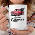 Red Pickup Truck Christmas Tree Vintage Christmas Women Coffee Mug Personalized Gifts