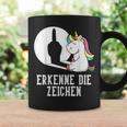 Erkenne Die Zeichen Unicorn Sarcasm Saying Women's Tassen Geschenkideen