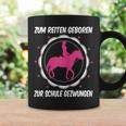 Horse Zum Reiten Geboren Zur Schule Zwzwungen German L Tassen Geschenkideen