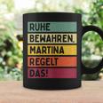 Keeben Martina Regelt Das Saying In Retro Colours Tassen Geschenkideen