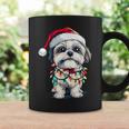 Shih Tzu Santa Christmas Tree Lights Xmas Dog Lover Pajama Coffee Mug Gifts ideas