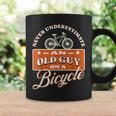 Never Underestimate An Old Man On A Bicycle Witty Cycling Coffee Mug Gifts ideas