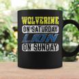 Wolverine On Saturday Lion On Sunday Coffee Mug Gifts ideas