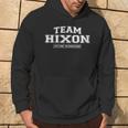 Damen Team Hixon Stolzer Familiennachname Nachname Geschenk Mit-Ausschnitt Kapuzenpullover Lebensstil