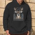 Christmas Reindeer With Sunglasses Ugly Christmas Hoodie Lifestyle