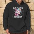 Unicorn Meme Based Ich Hasse Menschen Kapuzenpullover Lebensstil