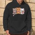 Kawaii Gamer Gaming Cat Boba Cat Bubble Tea Ramen Cats Hoodie Lifestyle