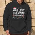 Most Likely To Go Fishing With Santa Family Christmas Hoodie Lifestyle