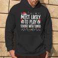 Most Likely To Play Soccer With Santa Christmas Boys Hoodie Lifestyle