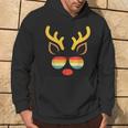 Reindeer Sunglasses Retro Sunset Christmas Family Matching Hoodie Lifestyle