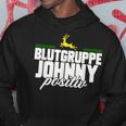 Blutgruppe Johnny Positiv Kapuzenpullover Lustige Geschenke