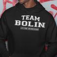 Damen Team Bolin Stolzer Familiennachname Nachname Geschenk Mit-Ausschnitt Kapuzenpullover Lustige Geschenke