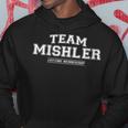 Damen Team Mishler Stolzer Familiennachname Nachname Geschenk Mit-Ausschnitt Kapuzenpullover Lustige Geschenke