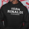 Damen Team Rinaldi Stolzer Familiennachname Nachname Geschenk Mit-Ausschnitt Kapuzenpullover Lustige Geschenke