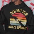 Der Mit Der Katze Speaks Cats Katzenpapa The Mit Cat Kapuzenpullover Lustige Geschenke