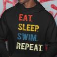 Eat Sleep Swim Repeat Schwimmer Schwimmen Kapuzenpullover Lustige Geschenke