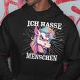 Unicorn Meme Based Ich Hasse Menschen Kapuzenpullover Lustige Geschenke