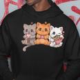 Kawaii Gamer Gaming Cat Boba Cat Bubble Tea Ramen Cats Hoodie Personalized Gifts