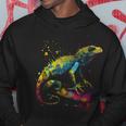 Lizard Lizard Colourful Colour Animal Favourite Animal Fan Kapuzenpullover Lustige Geschenke