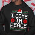 I Come In Peace Matching Couple Ugly Christmas Xmas Sweaters Hoodie Personalized Gifts