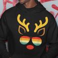 Reindeer Sunglasses Retro Sunset Christmas Family Matching Hoodie Personalized Gifts