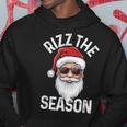 Rizz The Season Sigma Rizzler Santa Claus Rizzmas Joke Hoodie Personalized Gifts