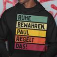 Ruhe Bewahren Paul Regelt Das Spruch In Retro Colours Kapuzenpullover Lustige Geschenke