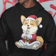 Santa Dog Boba Bubble Tea Christmas Corgi Lover Xmas Hoodie Unique Gifts
