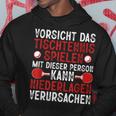 Vorsicht Das Tischtennis Spielen Ping Pong Kapuzenpullover Lustige Geschenke