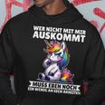 Wer Nicht Mit Mir Auskommt An Sich Arbeiten Unicorn Kapuzenpullover Lustige Geschenke