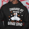 Zuhause Ist Wo Meine Gäse Sind Gäsehalter Kapuzenpullover Lustige Geschenke