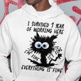 I Survived 1 Year Of Working Here Hoodie Unique Gifts