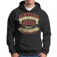 Achtung Es Ist Ein Meier Ding Last Name Plate Kapuzenpullover