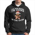 Christmas Pregnancy Man Behind Cookie Oven Xmas Husband Men Hoodie