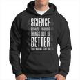 Damen Wissenschaft Weil Es Besser Ist Dinge Zu Erfinden Nerd Mit-Ausschnitt Kapuzenpullover