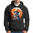 Japanese Samurai Cat With Electric Guitar Kimono Cat Guitar Hoodie