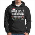 Most Likely To Go Fishing With Santa Family Christmas Hoodie