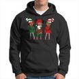 Merry Christmas Black Afro African Santa Hat Elf Melanin Kid Hoodie