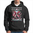 Merry Christmas Santa Hockey Goalie Ugly Christmas Sweater Hoodie