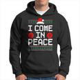 I Come In Peace Matching Couple Ugly Christmas Xmas Sweaters Hoodie