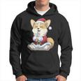 Santa Dog Boba Bubble Tea Christmas Corgi Lover Xmas Hoodie