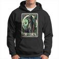 Tarot Card The Toker 420 Cannabis Skeleton Stoner Weed Goth Hoodie